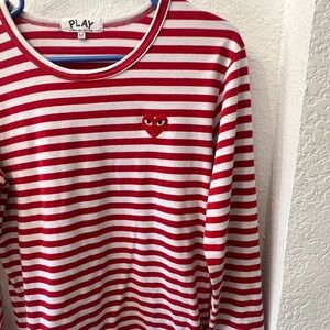 Comme des Garcons PLAY striped tee